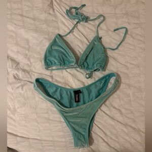 Triangl Swimwear Blue Bikini Set